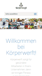Mobile Screenshot of koerperwerft.de
